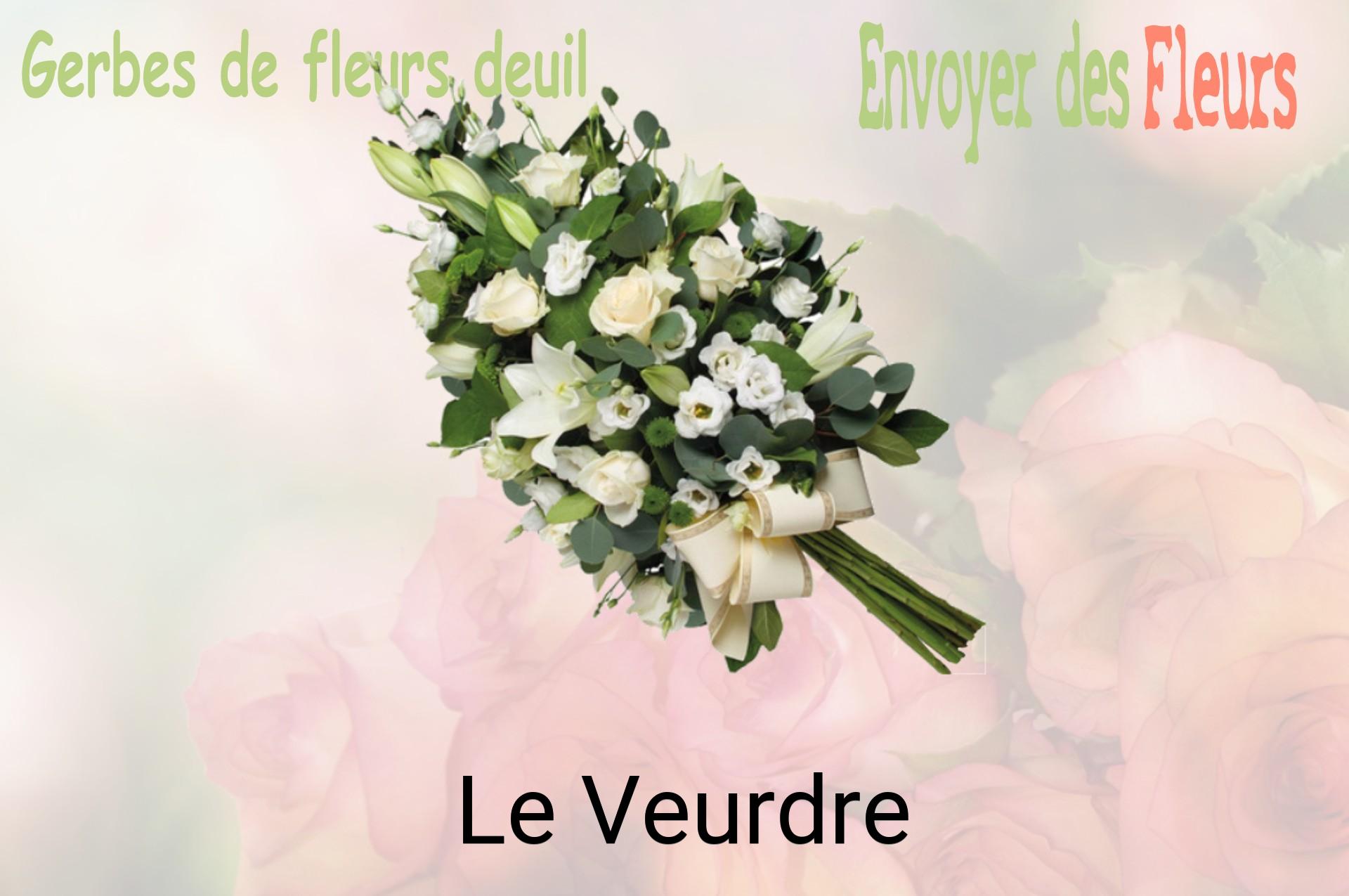 Gerbe de fleurs de deuil livrée à Le Veurdre